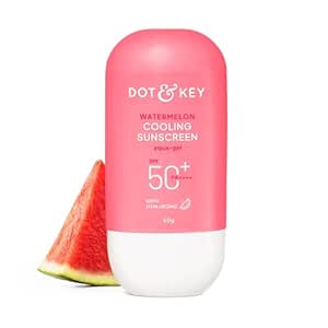 Dot & Key Watermelon Cooling Sunscreen In - Vivo Tested SPF 50+ PA++++ | With Hyaluronic Acid, Instantly Cools Skin, Broad Spectrum Protection | Controls Excess Oil, Checks Tanning, No White Cast, All Skin Types | 50g