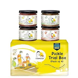 FarmDidi Trial Pack Pickles 4x75g in Fresh | Authentic Homemade Achar and Chutney | Spicy & Sweet Pickles | No Chemical Preservatives | Less Or No Oil Pickle | Sun-Dried Achaar