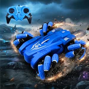 Remote Control Drift Stunt Car 4WD | 360° Rotating | Dual Sided Climbing | High-Speed Tumbling | Rechargeable Stunt Car | C-Type Charging | Remote Control Car for Kids | Made in India. (Blue)